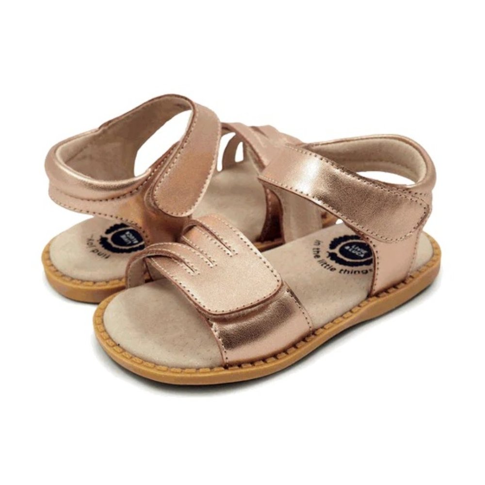 NIB: Livie & Luca Rosegold Metallic Athena Sandals Sz 13
